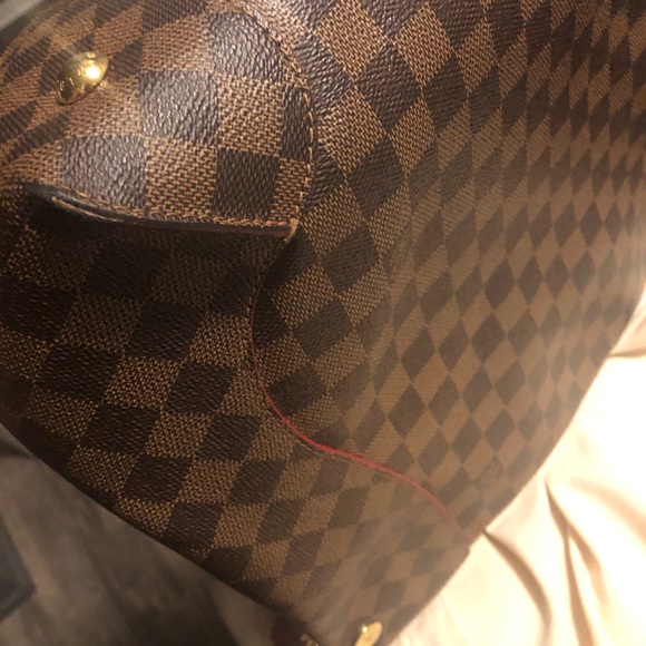 LOUIS VUITTON Damier Ebene Caissa Hobo Cerise Red - Picture 7 of 8